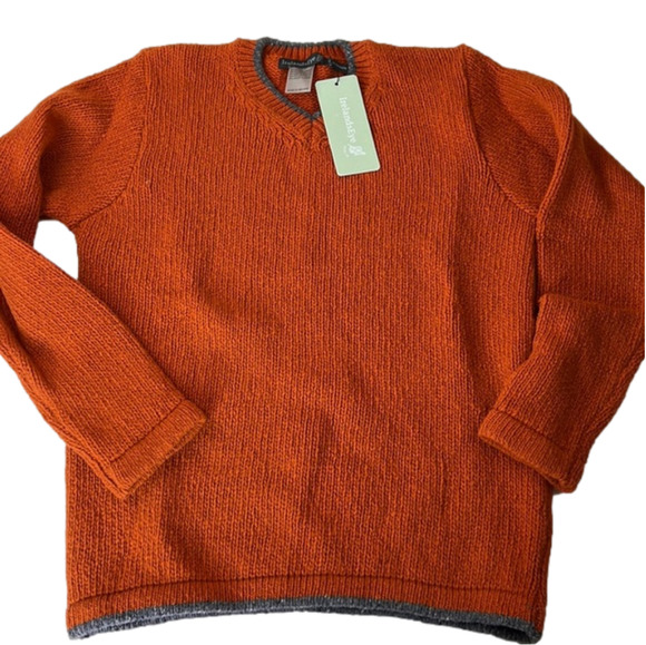 Irelands Eye Other - Men's Irelands Eye Terracotta Wool Cashmere V-Neck Sweater